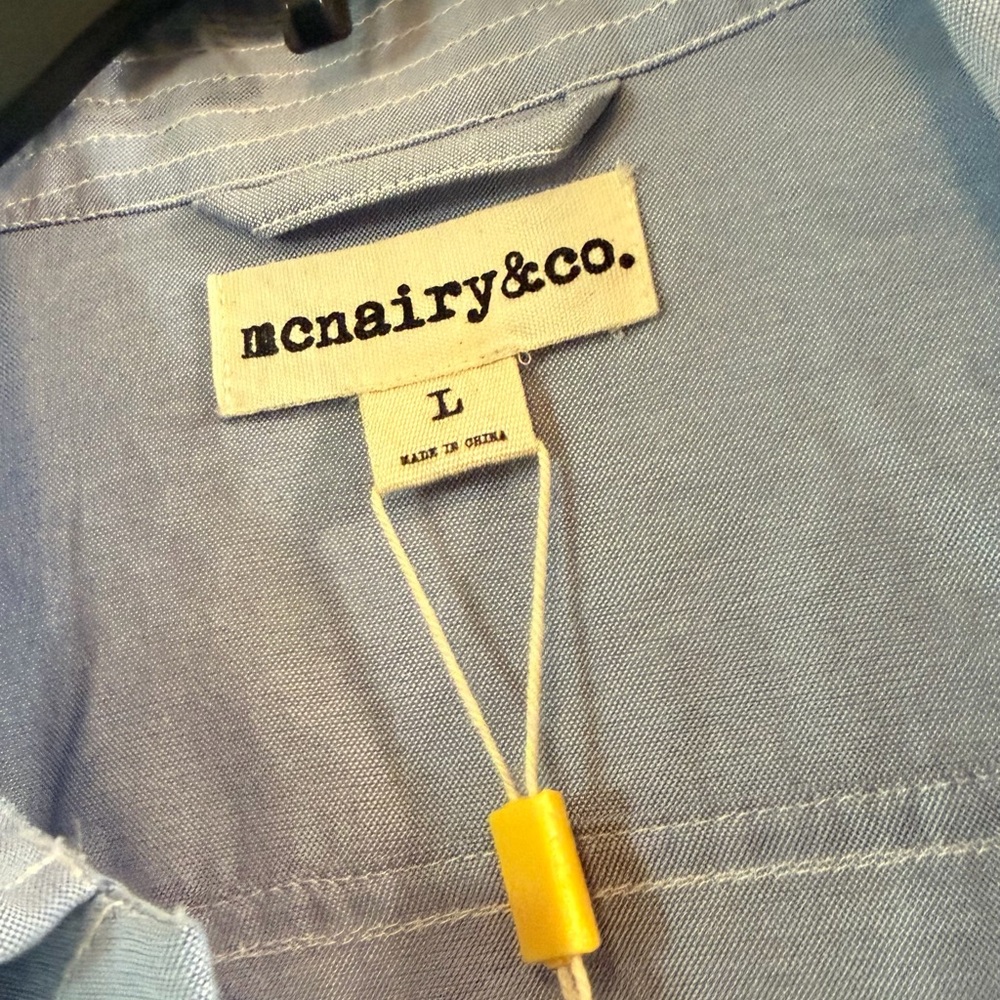 McNairy & Co Men's Light Blue Shirt Jacket - Picture 2 of 6